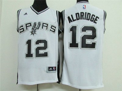 Maillot De Basket San Antonio Spurs LaMarcus Aldridge 12 Blanc